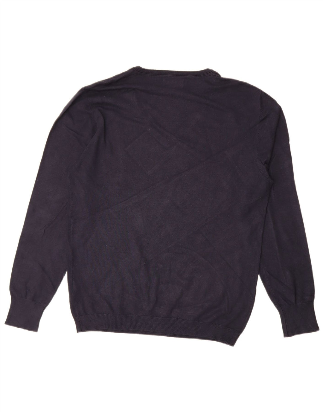 Zara Herre V-hals sweater Stor marineblå viskose