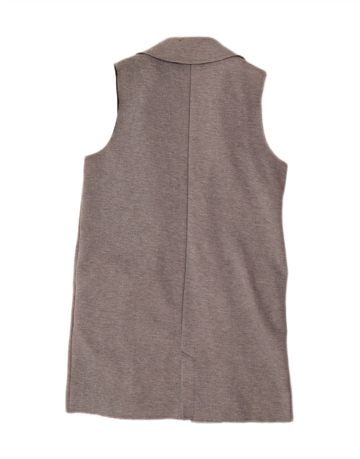 Topshop Dame Longline vest UK 8 Small Grå Elastan