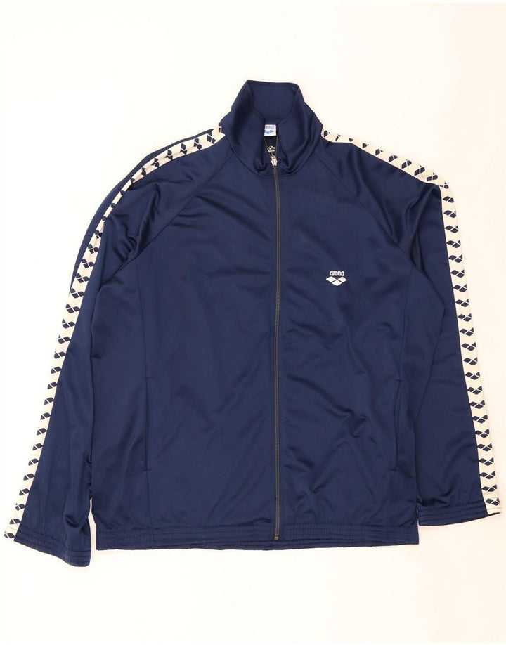 Arena Herre grafisk træningsdragt Topjakke 2XL Navy Blue Colourblock