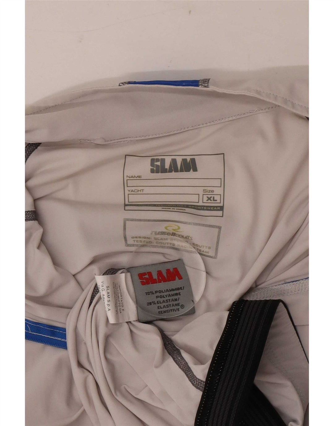 Slam Herre Zip Neck Pullover Træningsdragt Top XL Grå Colourblock Polyamid