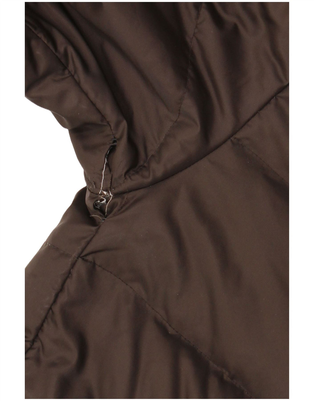 Alberto Aspesi Dame Polstret Jakke UK 16 Stor Brun Nylon