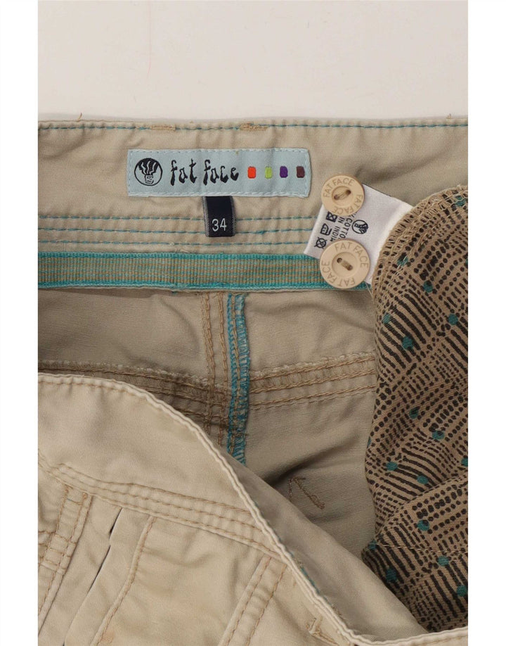 Fat Face Herre Cargo Shorts Large W34 Beige Cotton