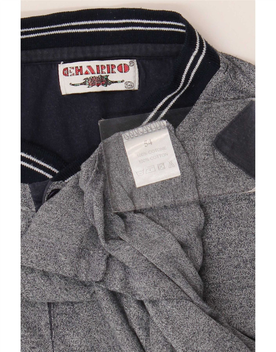 Charro Herre Polo Shirt IT 54 XL Grå Colourblock Bomuld