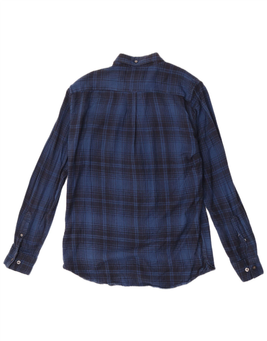 French Connection Herre flannel skjorte lille blå plaid bomuld