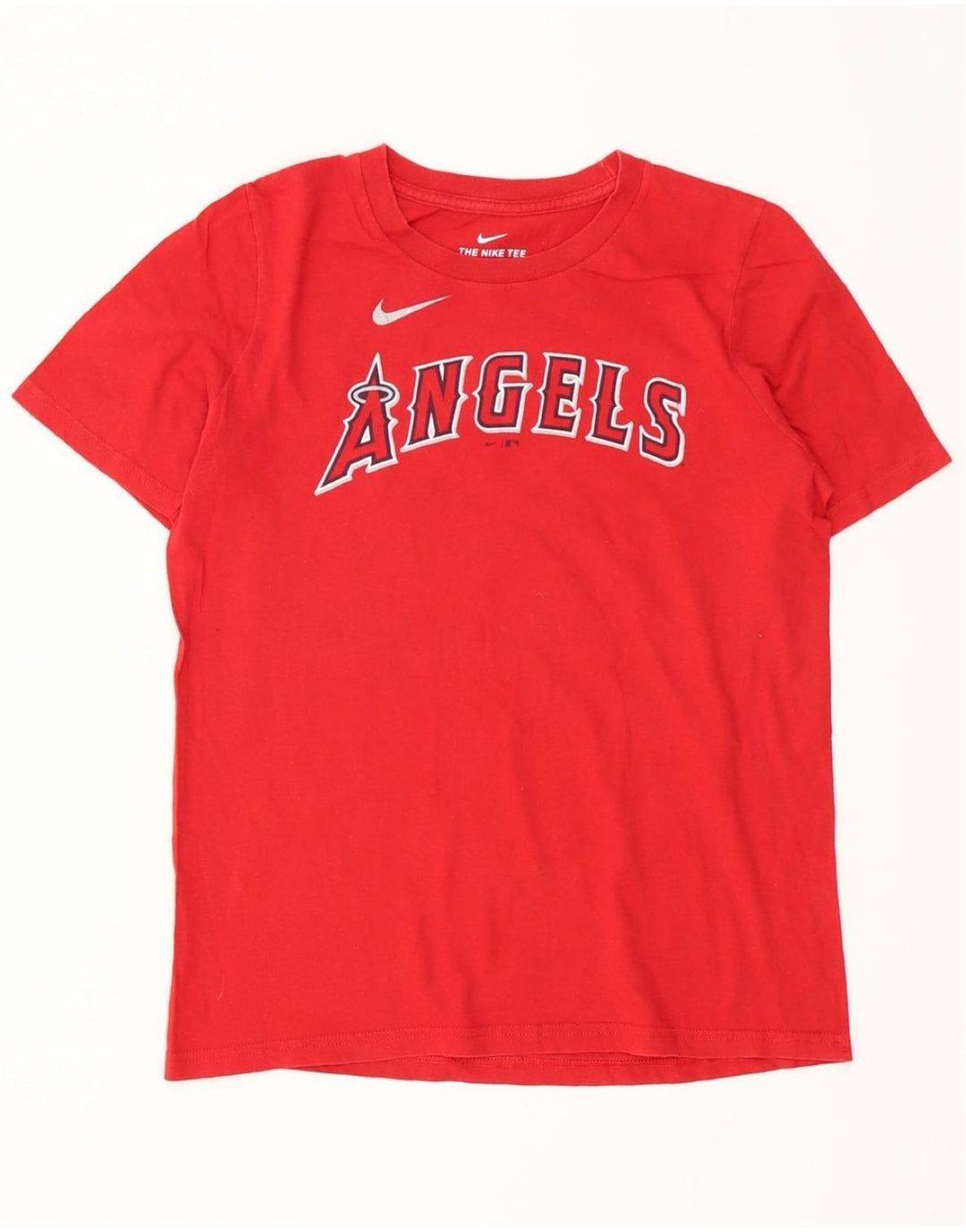 NIKE Womens Angels Graphic T-Shirt Top UK 14 Large Red Vintage Nike and Second-Hand Nike from Messina Hembry 