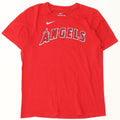 NIKE Womens Angels Graphic T-Shirt Top UK 14 Large Red Vintage Nike and Second-Hand Nike from Messina Hembry 