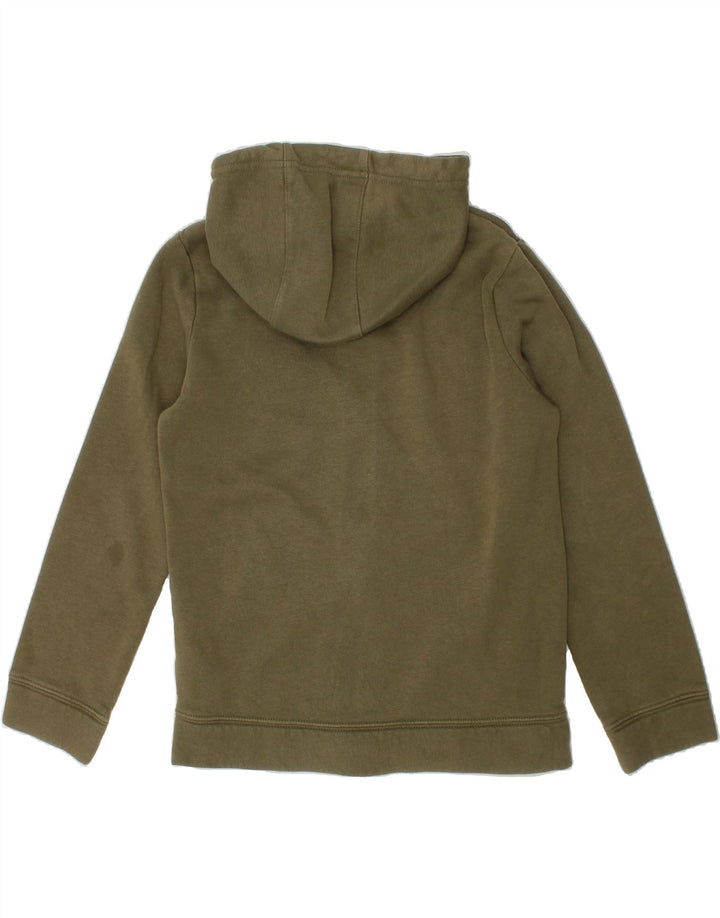 NIKE Boys Zip Hoodie Sweater 8-9 Years Small Khaki Cotton Vintage Nike and Second-Hand Nike from Messina Hembry 