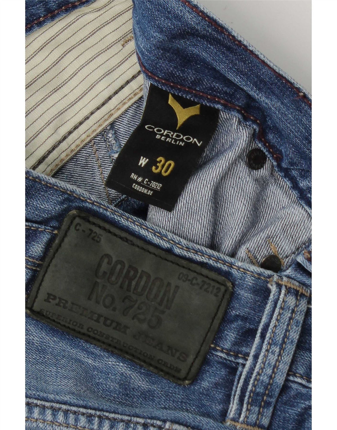Vintage Herre Cargo Denim Shorts W30 Medium Blue Bomuld