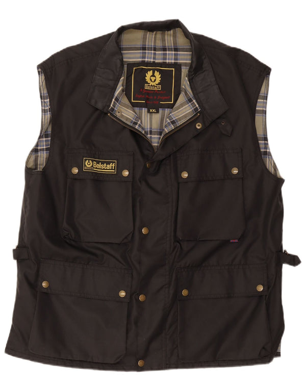 Belstaff Herre Utility Gilet UK 44 2XL Sort Nylon