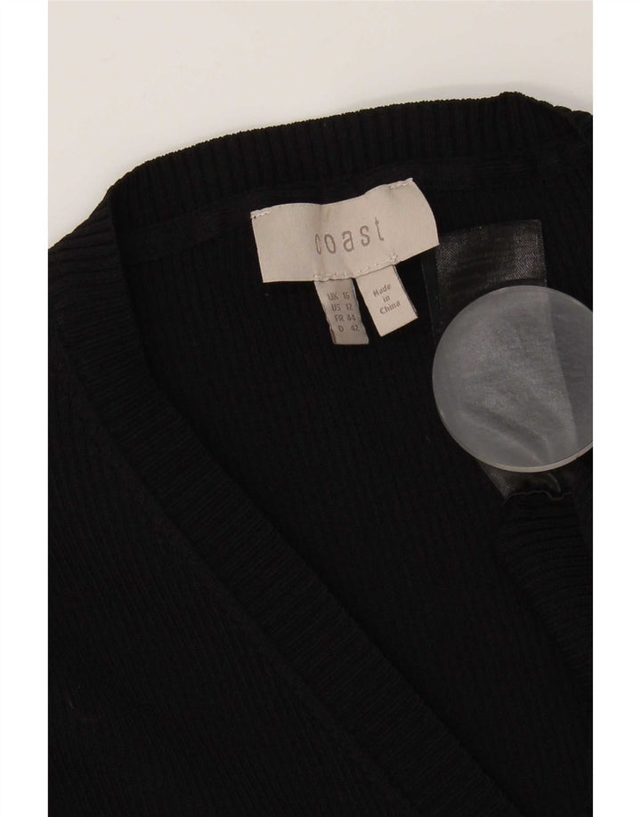 Coast Dame Jumper Dress UK 16 Large Black Nylon