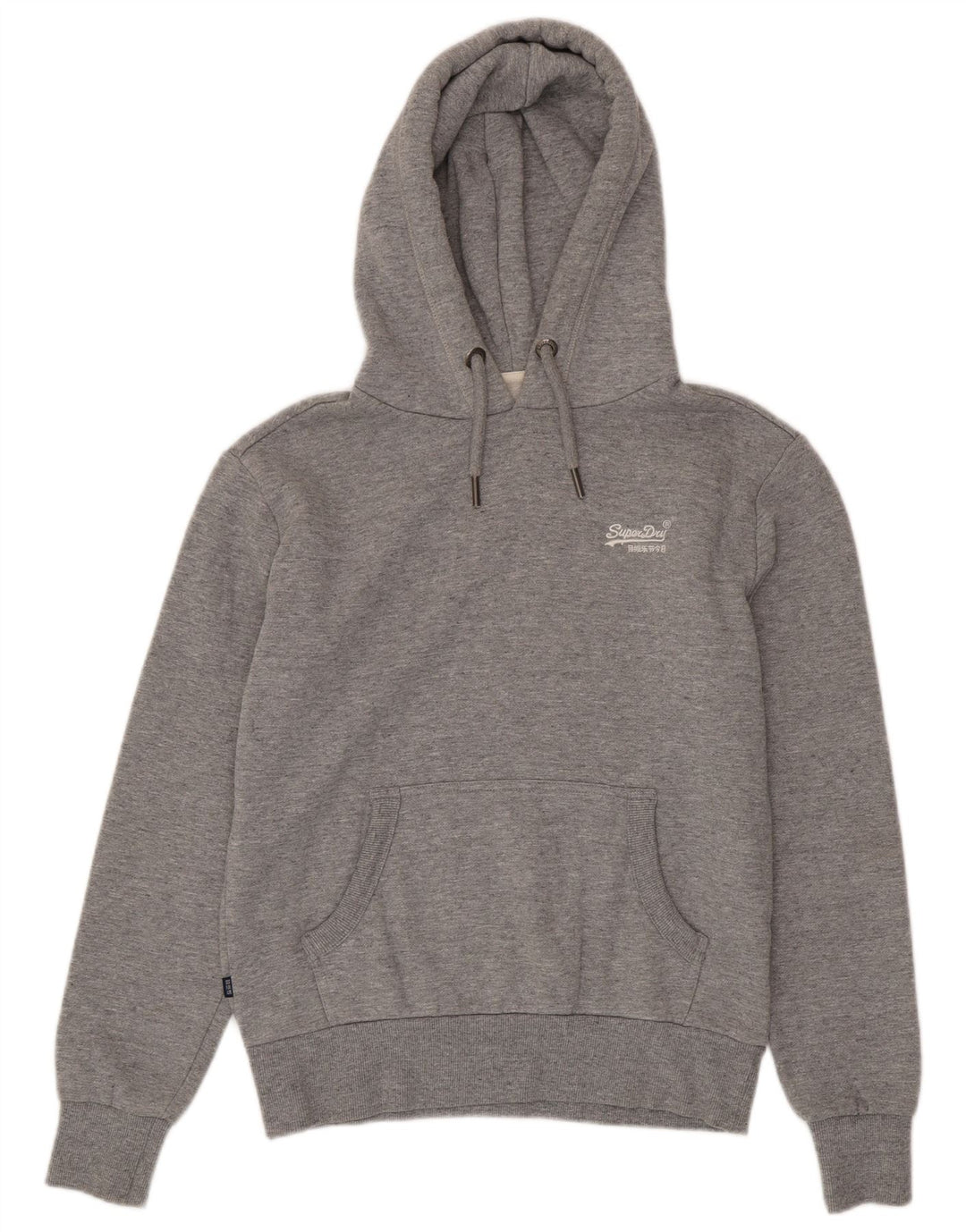 Superdry Hættetrøje til mænd, lille grå flækket bomuld