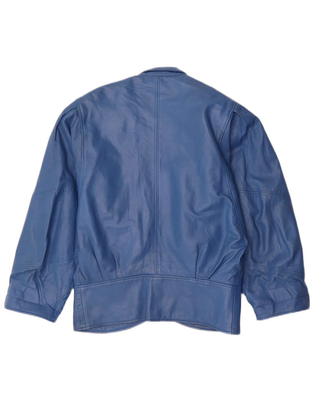 Vintage oversized læderjakke til kvinder EU 34 XS Blå