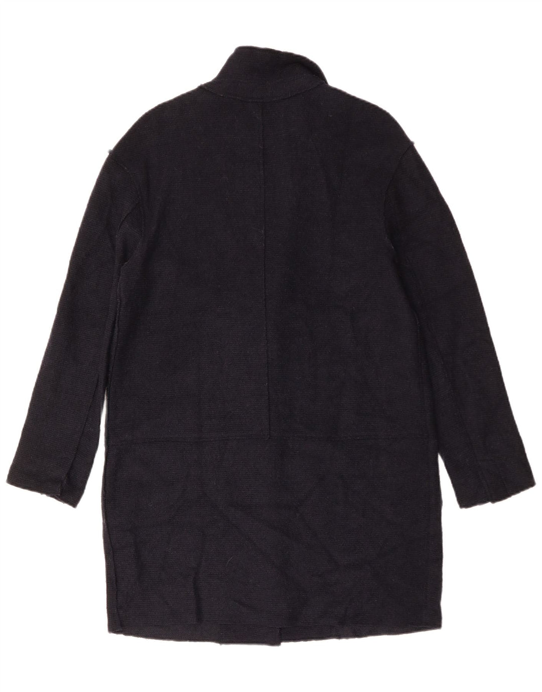 ZARA Oversize overfrakke til kvinder UK 10 Lille marineblå uld