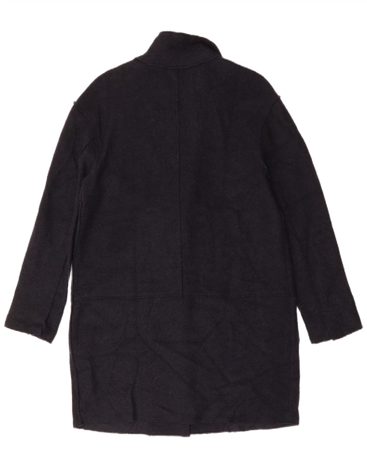 ZARA Oversize overfrakke til kvinder UK 10 Lille marineblå uld