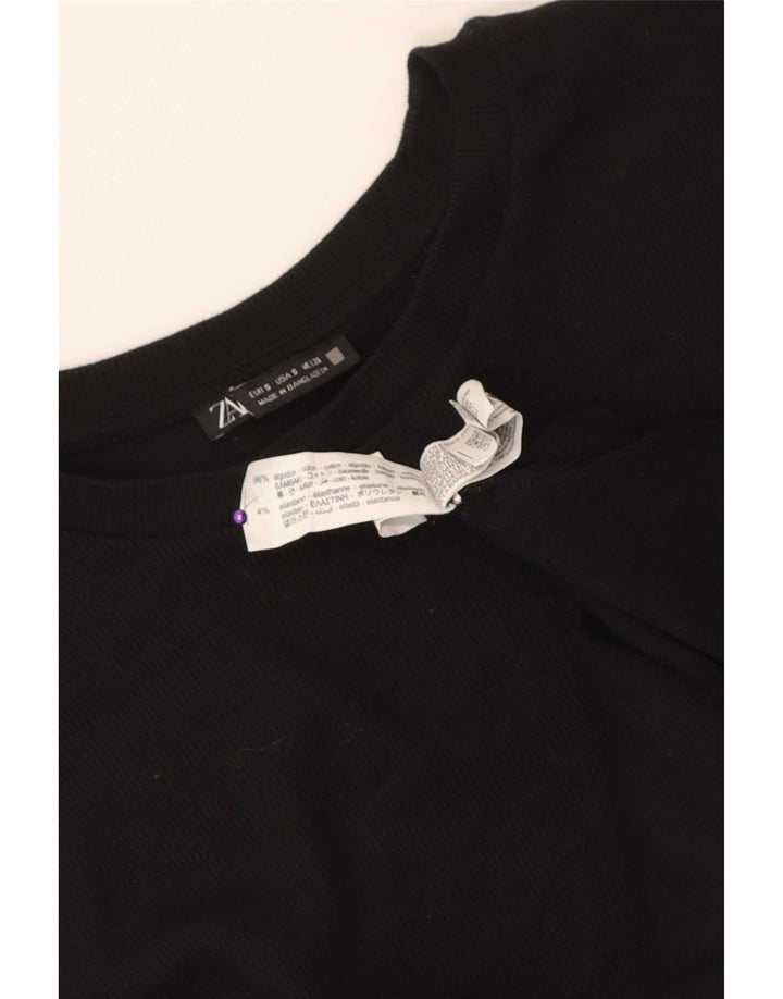 Zara Damevest Top UK 10 Small Black Bomuld