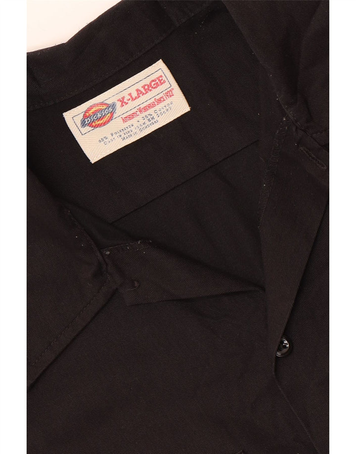 Dickies Kortærmet Herreskjorte XL Sort Polyester