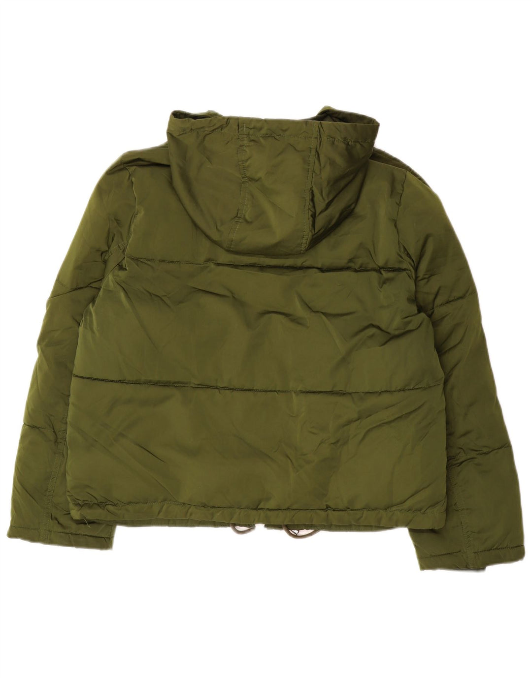 Topshop Polstret hættejakke til kvinder UK 12 Medium Green Polyester