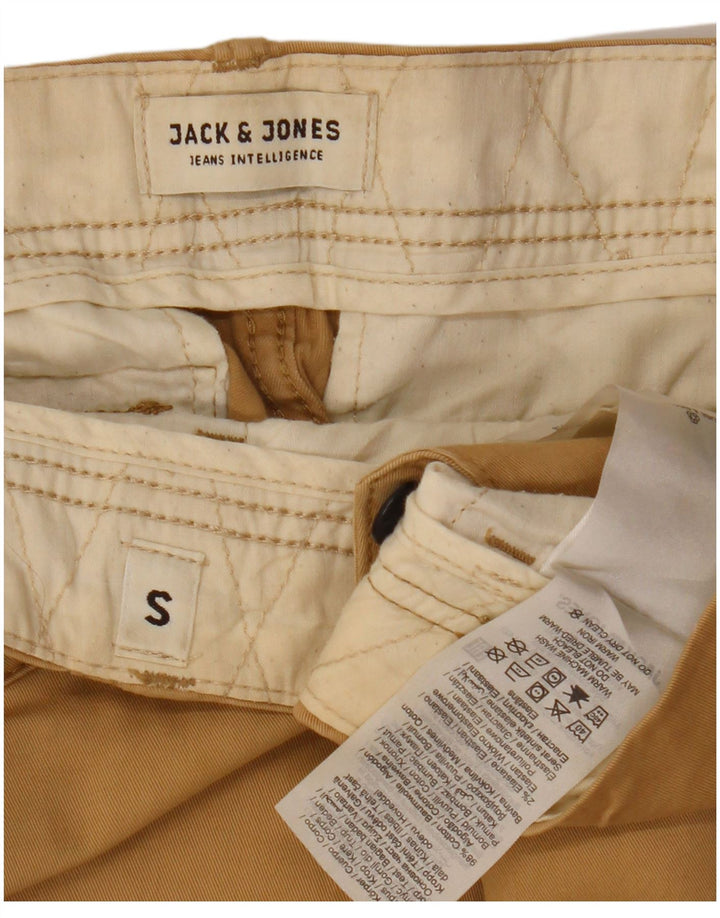 JACK & JONES Herre Cargo Shorts Små W32 Beige Bomuld
