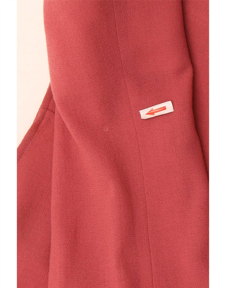 Jaeger Dame 4 Button Blazer Jacket UK 8 Small Pink Wool