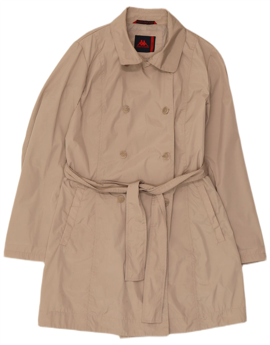 Kappa Trench Coat til kvinder UK 18 XL Beige Polyester