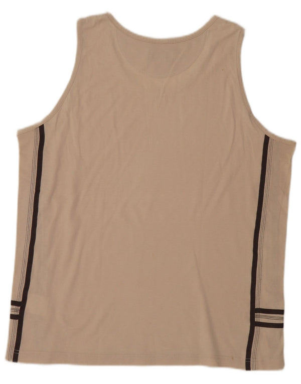 Lotto Mens Vest Top UK 40/42 Large Beige Cotton
