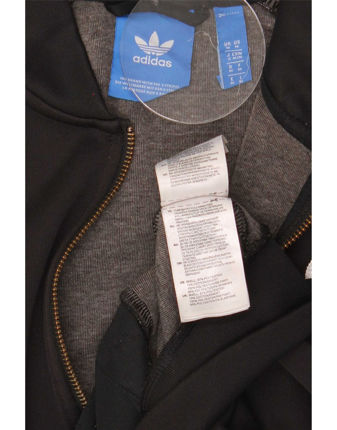 Adidas træningsdragt topjakke til kvinder UK 14 Medium Sort Polyester
