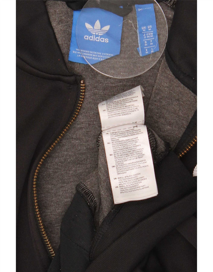 Adidas træningsdragt topjakke til kvinder UK 14 Medium Sort Polyester