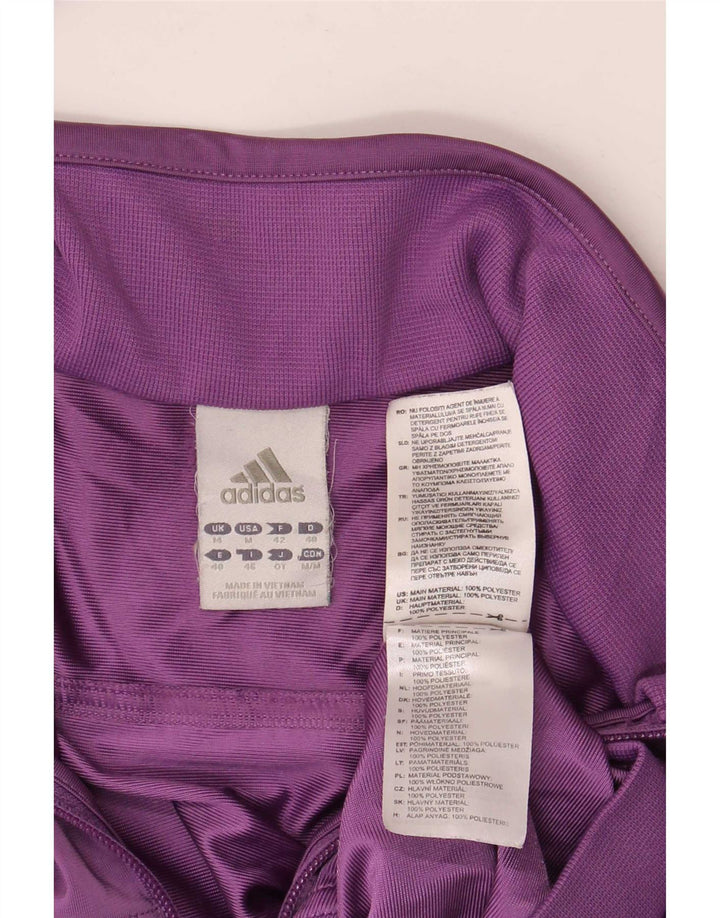 Adidas træningsdragt topjakke til kvinder UK 14 Medium Lilla Polyester