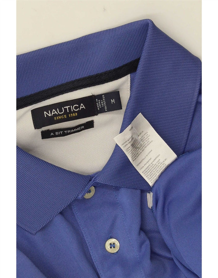 Nautica Poloskjorte til mænd mellemblå polyester