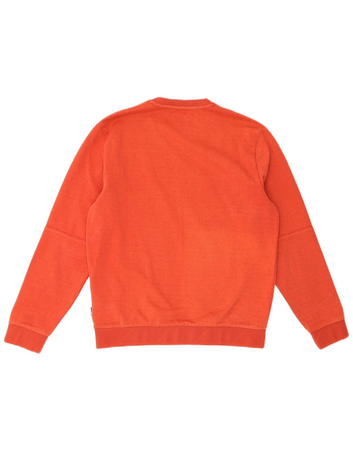 Farah Herre sweatshirt Jumper Medium Orange Colourblock Bomuld