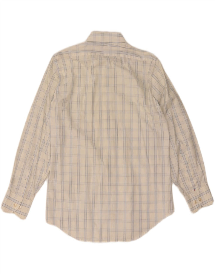 TOMMY HILFIGER Herre Fitted skjorte str. 38 15 Medium hvid ternet