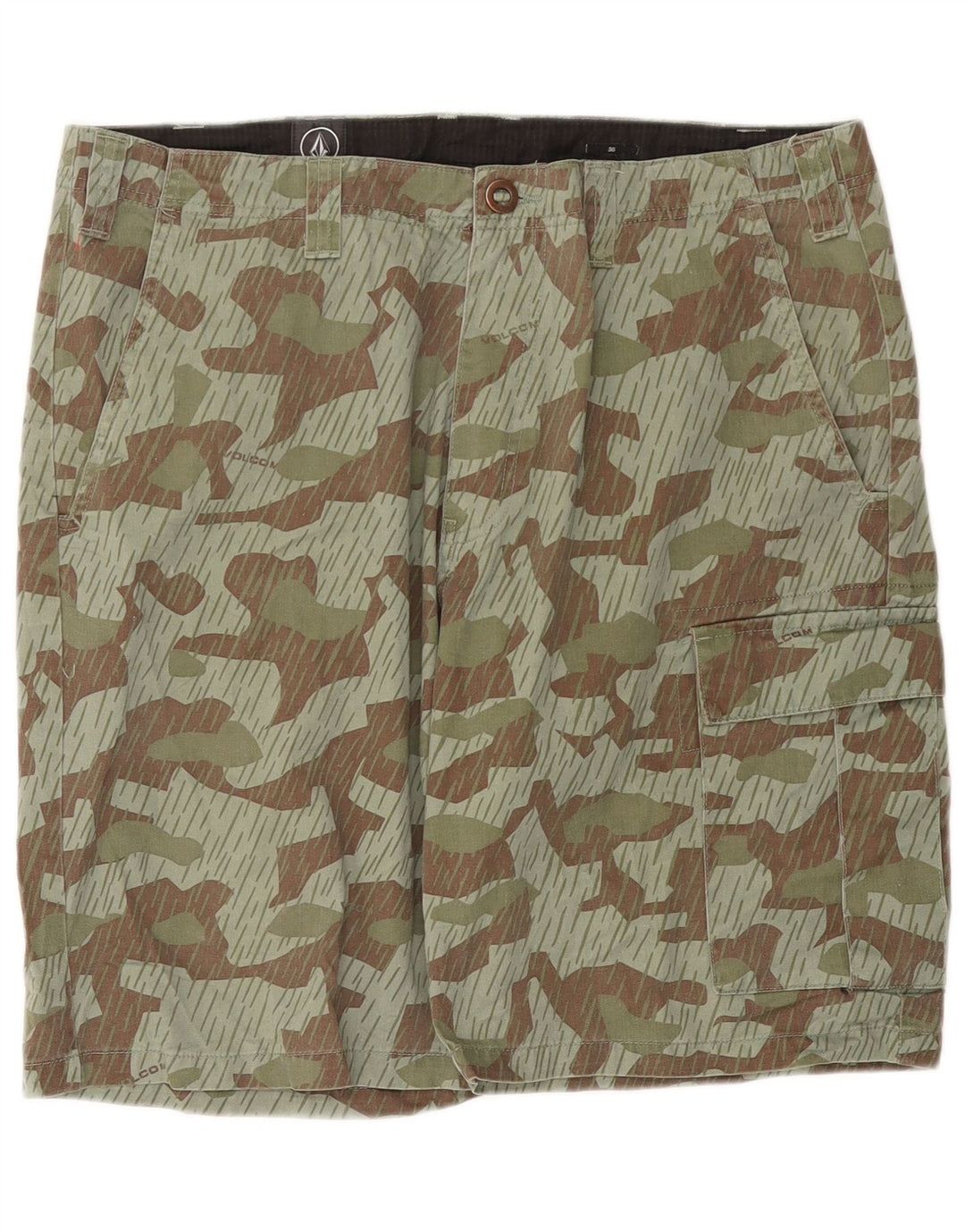 Volcom Herre Cargo Shorts W36 Stor Grøn Camouflage