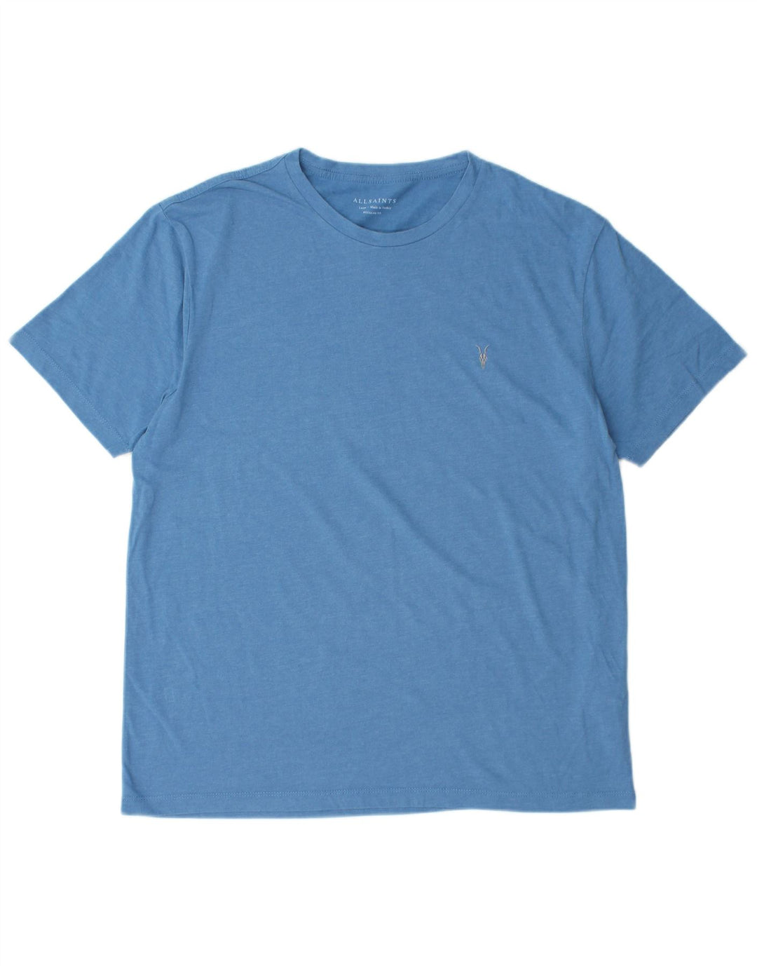 All Saints Herre Regular Fit T-Shirt Top Stor Blå Bomuld