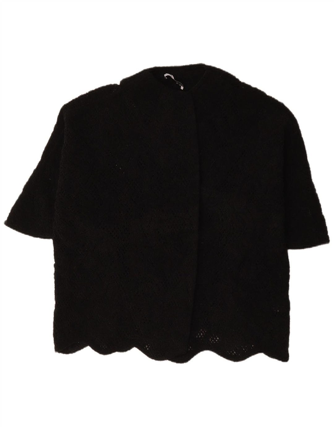 Zara Kortærmet Oversized Blazer Jakke UK 14 Medium Sort