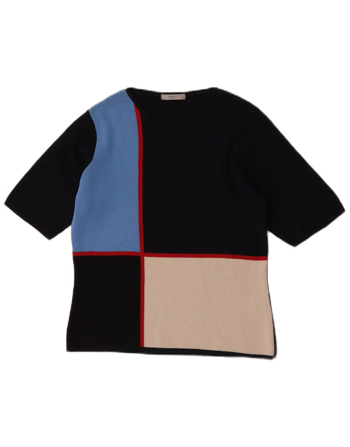 Marks & Spencer Dame Boat Neck Jumper Sweater UK 14 Medium Black