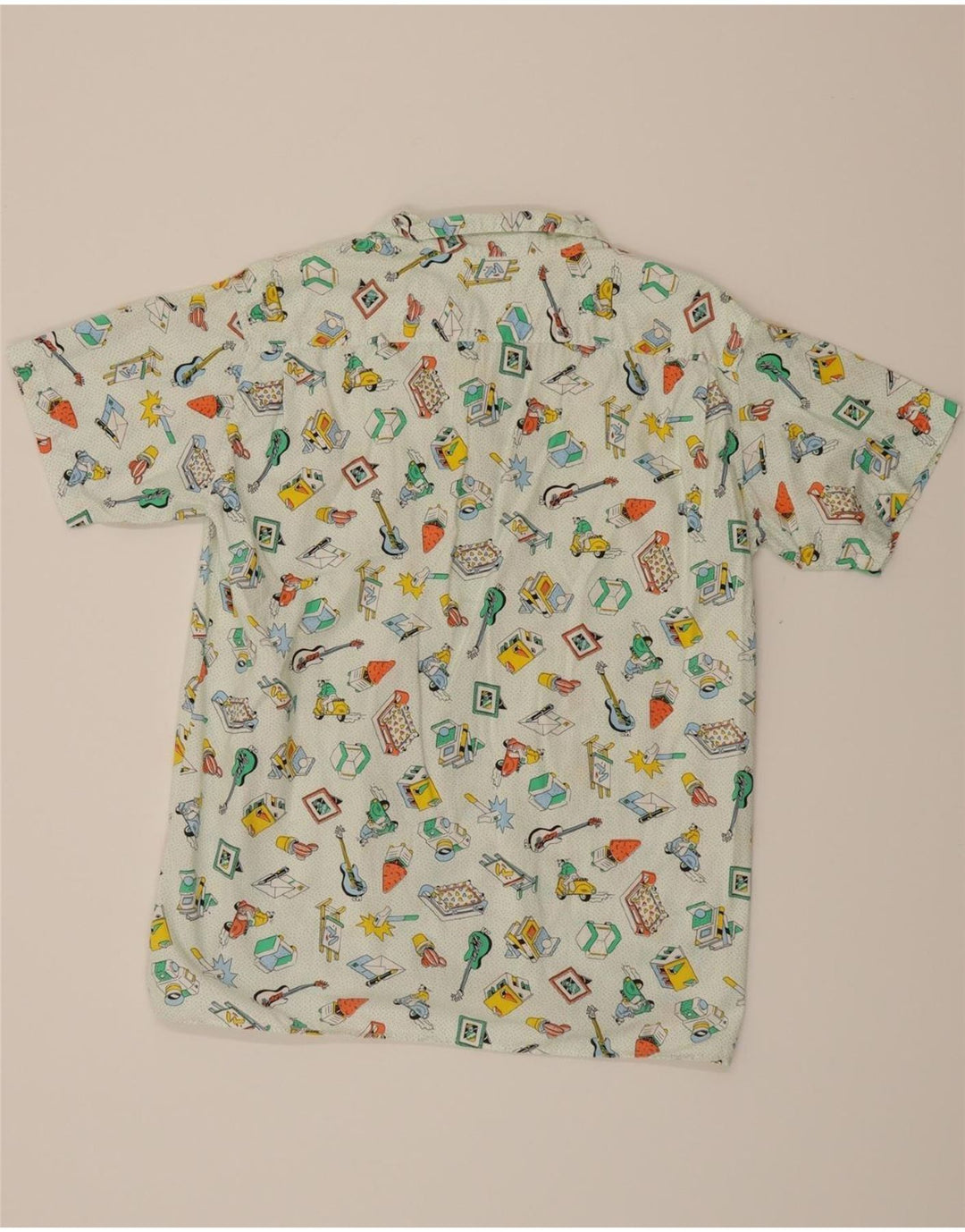 KAPPA Boys Graphic Short Sleeve Shirt 15-16 Years White Cotton Vintage Kappa and Second-Hand Kappa from Messina Hembry 