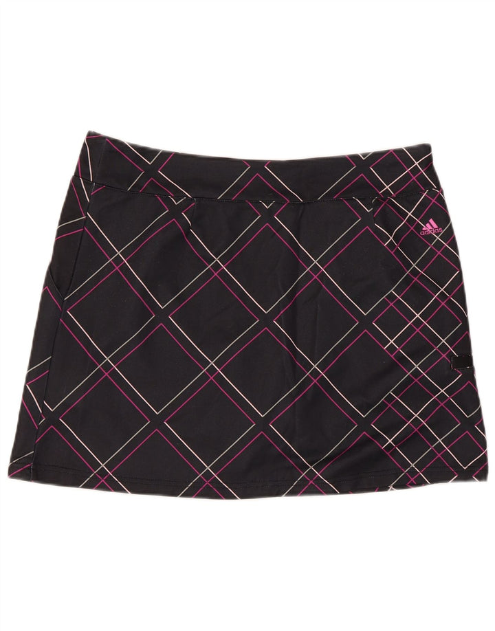 Adidas Womens Climacool Skort UK 14 Medium Black Check Polyester