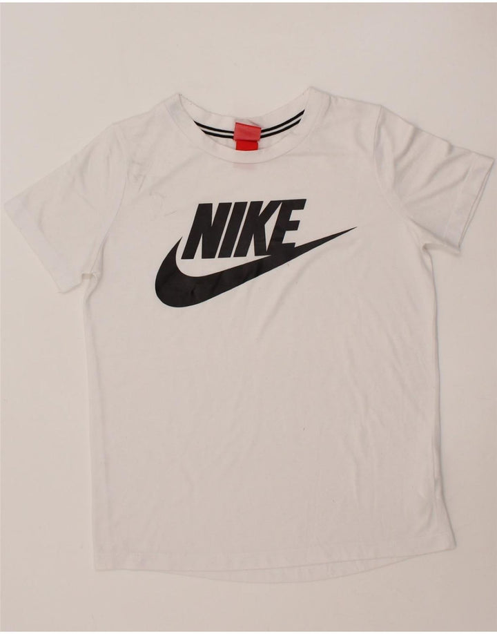 NIKE Mens Graphic T-Shirt Top Small White Polyester Vintage Nike and Second-Hand Nike from Messina Hembry 