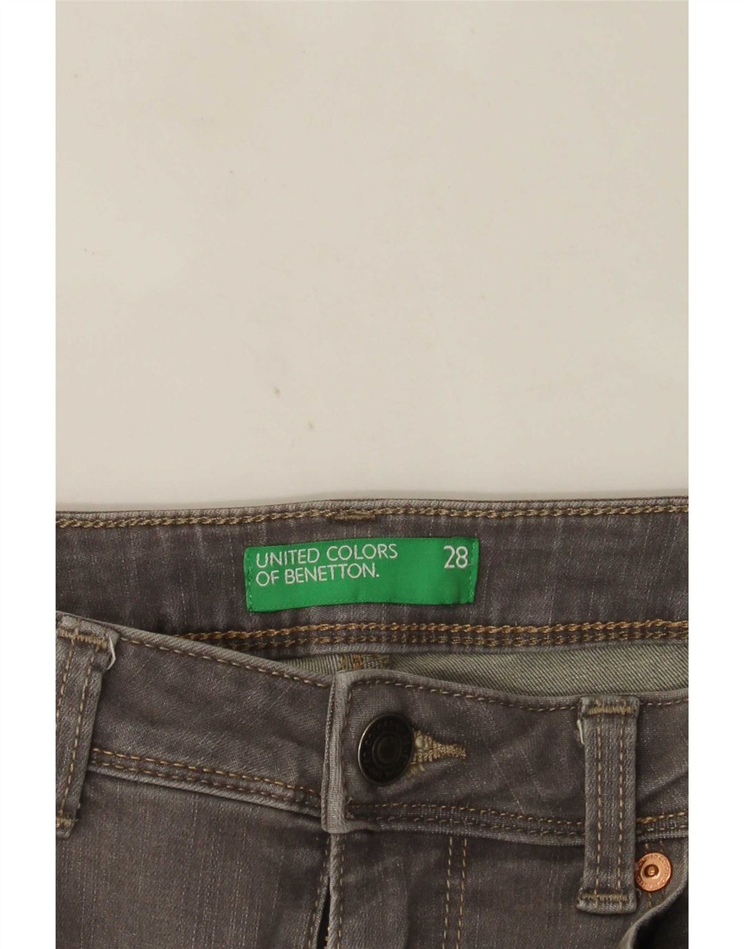 Benetton Dame Skinny Bootcut Jeans W28 L33 Grå