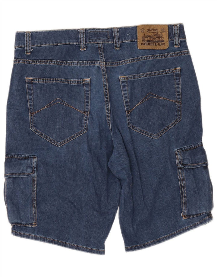 Carrera Herre 618 Denim Cargo Shorts W34 Stor Blå Bomuld