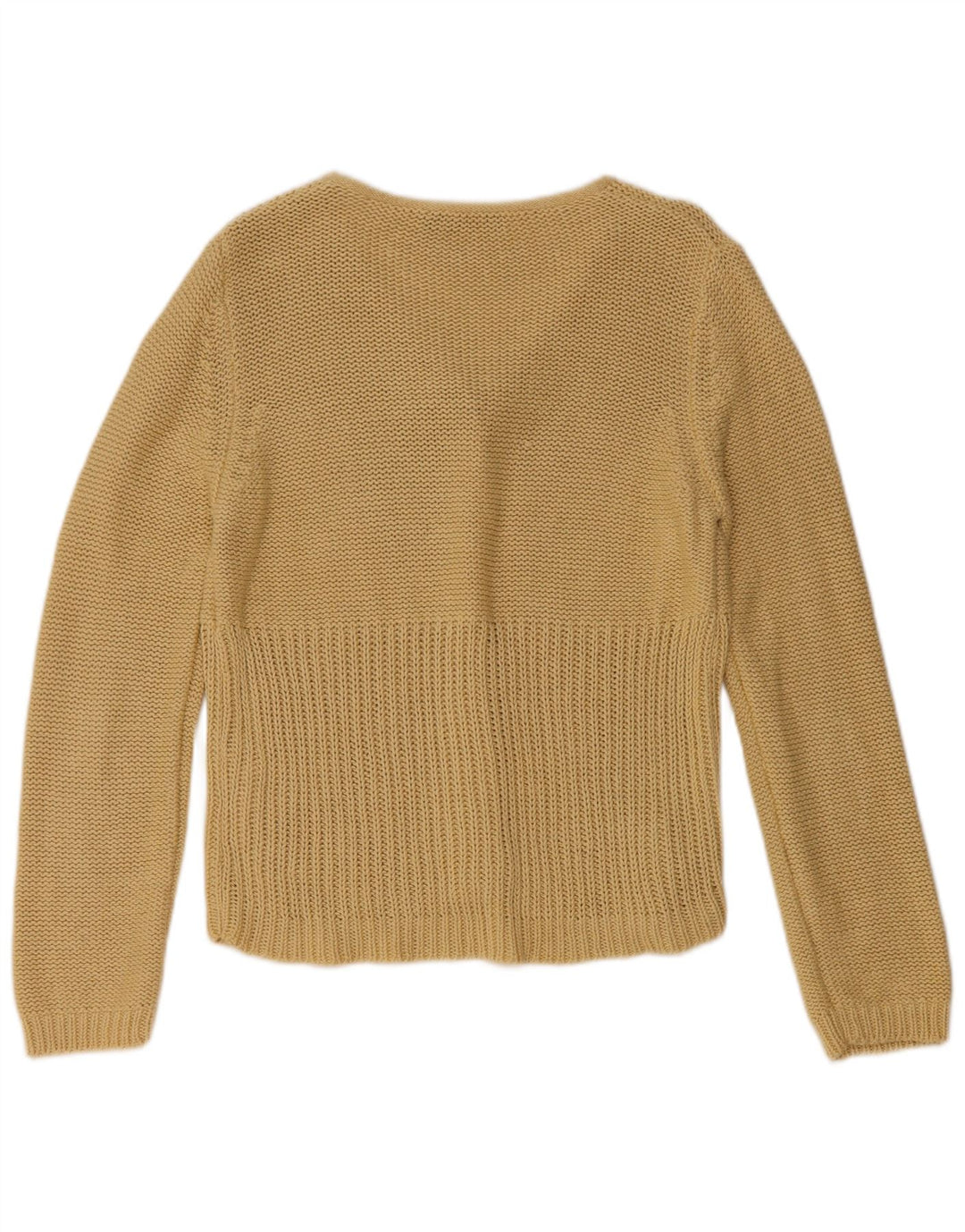 RASPBERRY Womens Cardigan Sweater UK 10/12 Small Beige Cotton
