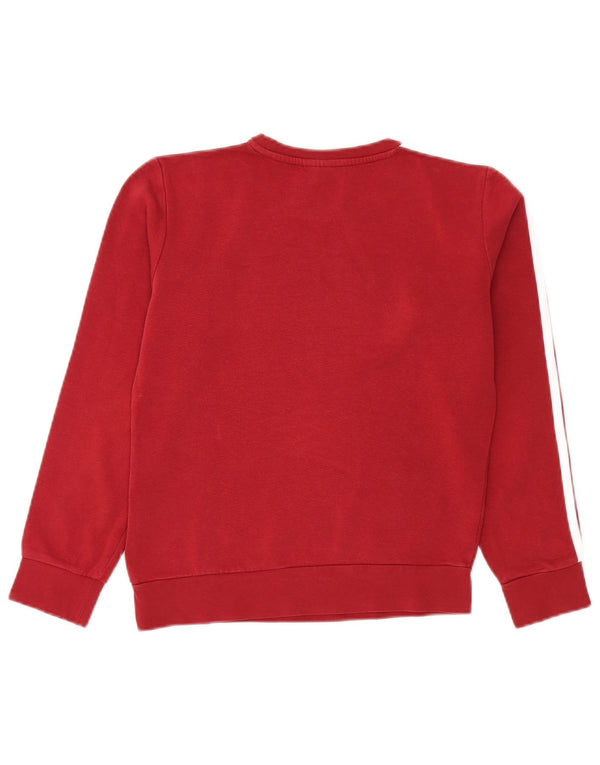 Adidas Dame Loose Fit Sweatshirt Jumper UK 8/10 Small Red Cotton Sports