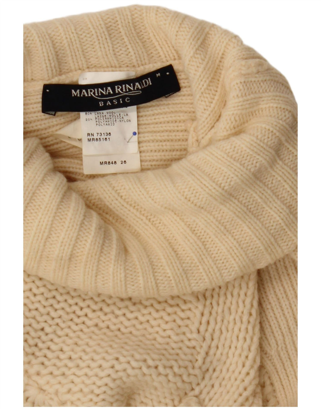 MARINA RINALDI Womens Asymmetric Poncho Jumper UK 14 Medium Beige