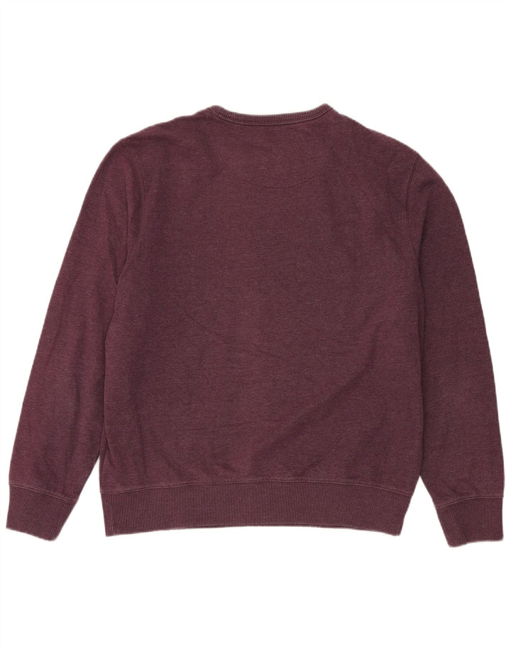 Marks & Spencer Herre Regular Fit Sweatshirt Jumper Large Bourgogne bomuld
