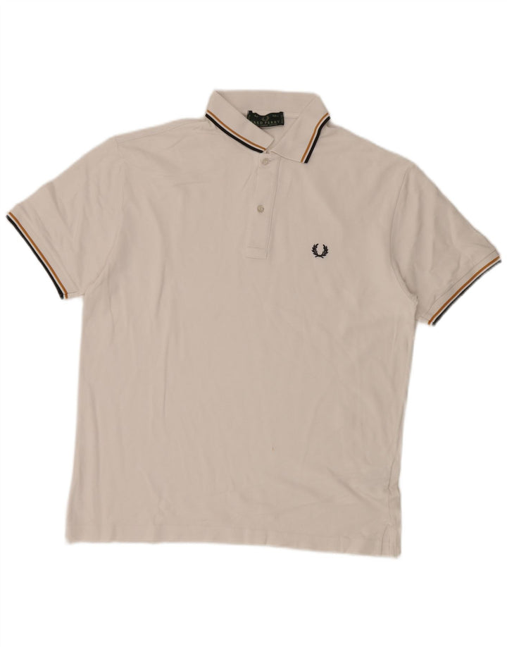 Fred Perry Herre poloshirt Medium hvid bomuld