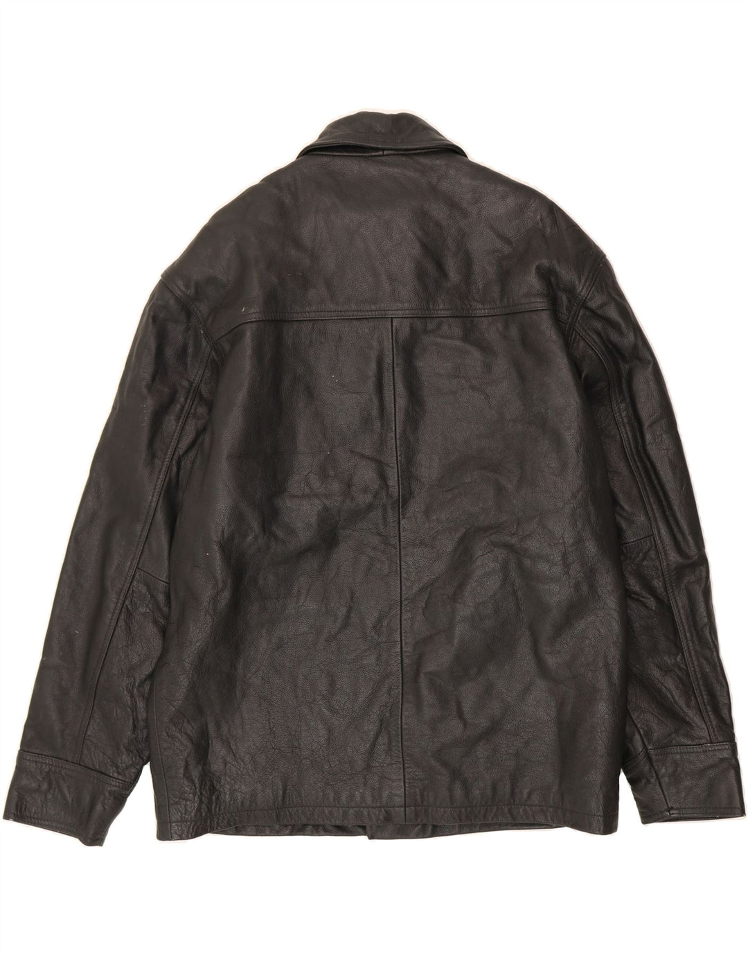 VINTAGE Mens Leather Jacket UK 40 Large Black Leather Vintage Vintage and Second-Hand Vintage from Messina Hembry 