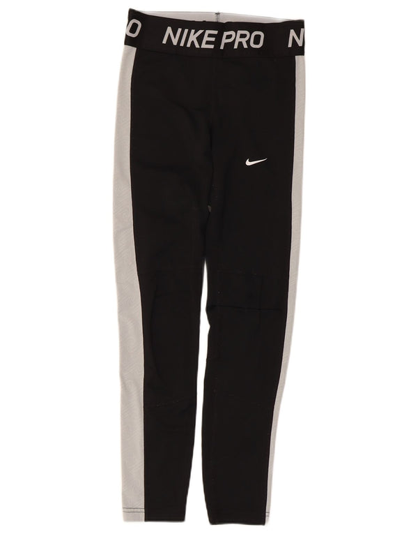 Nike Piger Grafiske Leggings 11-12 år Sort Colourblock Polyester