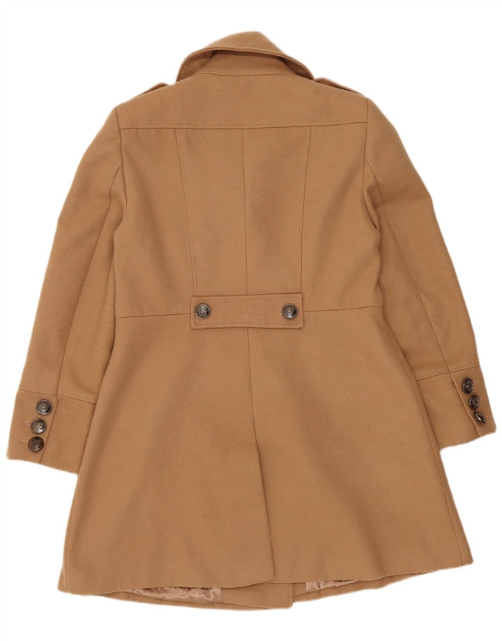 Wallis Dame Dobbeltradet Frakke UK 14 Stor Beige Polyester