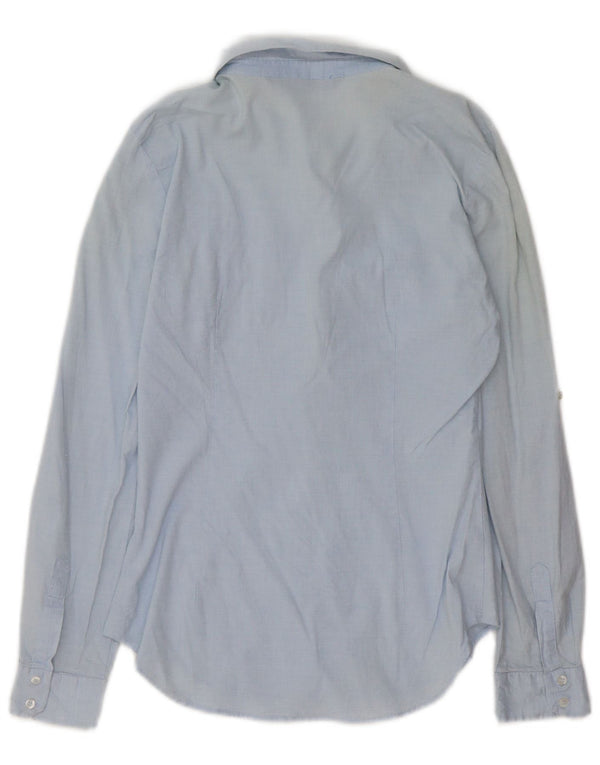 Zara Womens Pullover Shirt UK 10 Small Blue