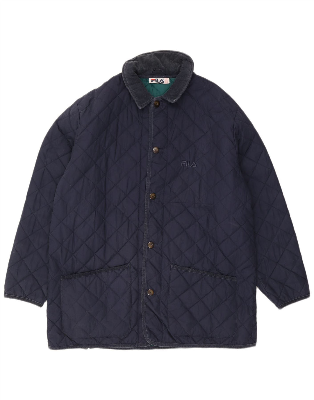 Fila Herre Quiltet jakke IT 56 3XL Marineblå